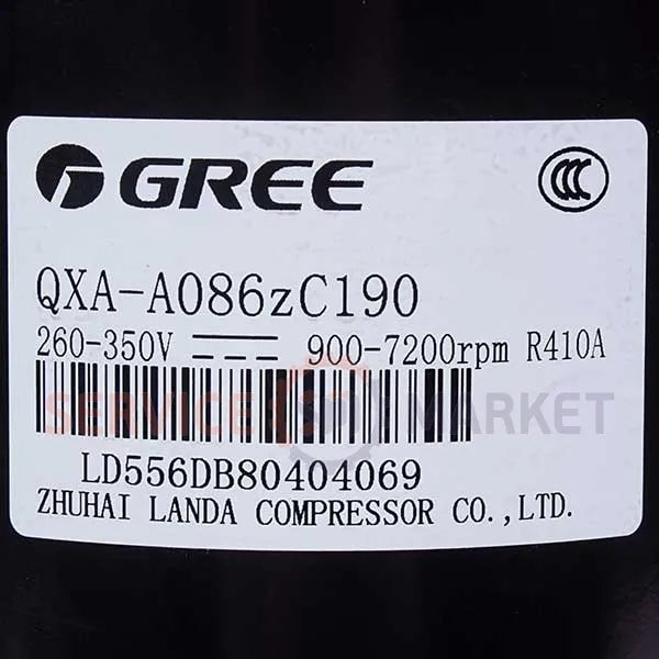 Компресор для кондиціонера Cooper&Hunter (C&H) 0010322402 GREE 9-12 QXA-A086zC190 R410A 260-350V