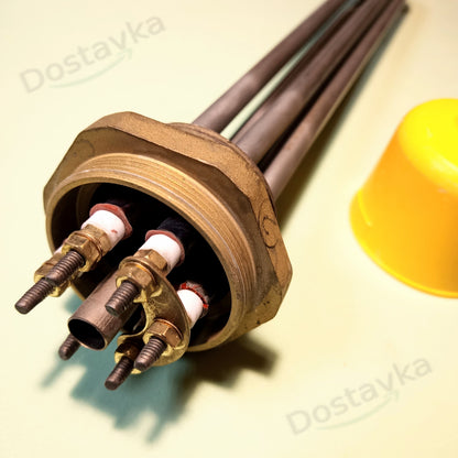 Блок тенива для электрического котла Kawai 4,5 кВт 220V (нержавеющая сталь) L=285mm гайка 1 1/2" (48mm)