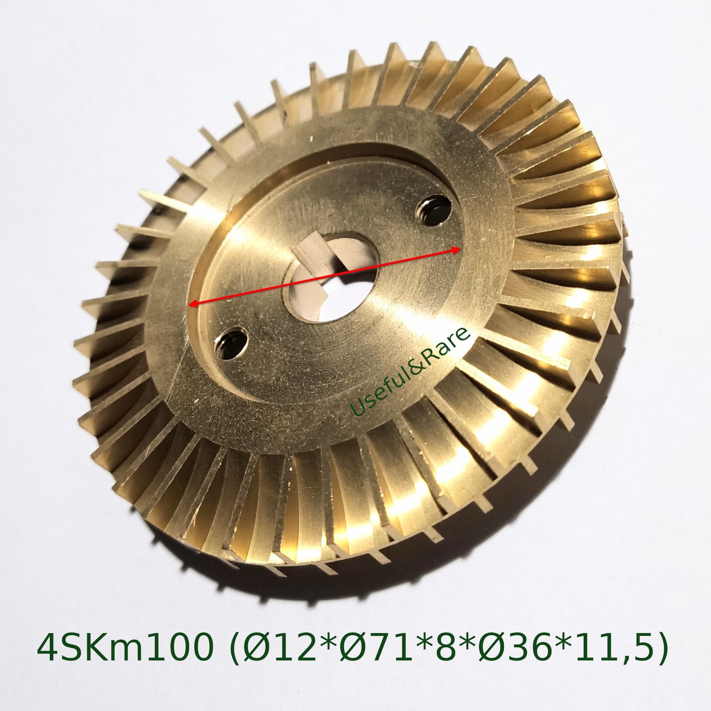 Рабочее колесо скважинного насоса NPO 4SKm100 (Ø12*Ø71*8*Ø36*11,5) (тип1/1) (латунь) (A08)