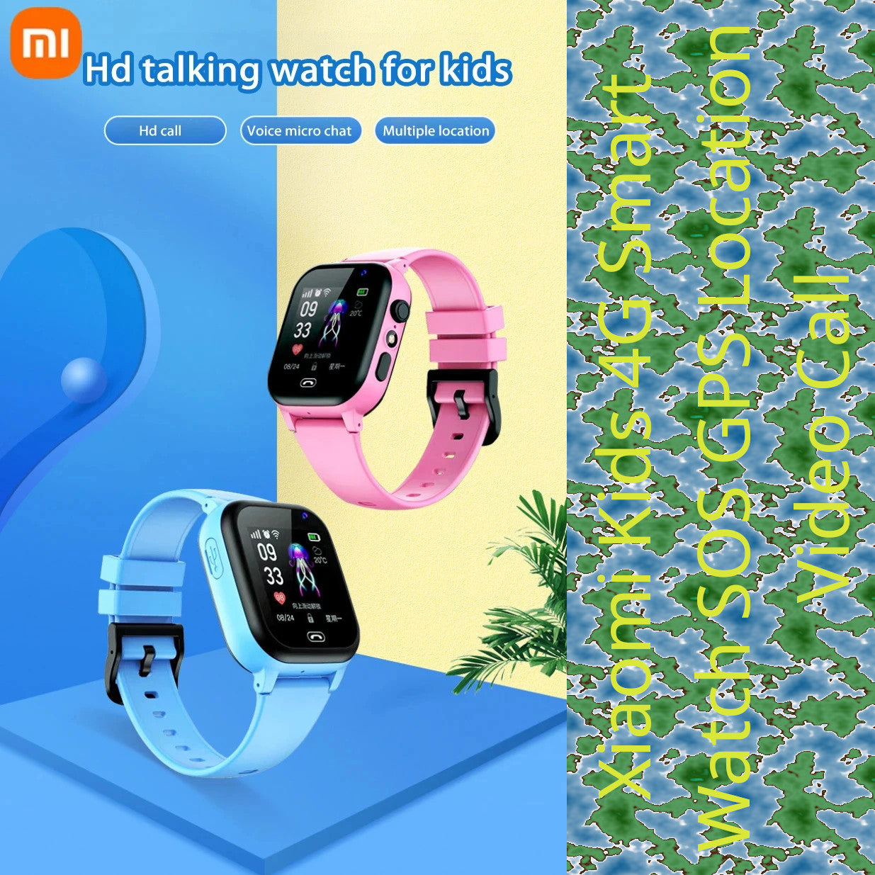 Детские смартчасы Smart Baby Watch Xiaomi M3MAX Waterproof с GPS трекером 4G