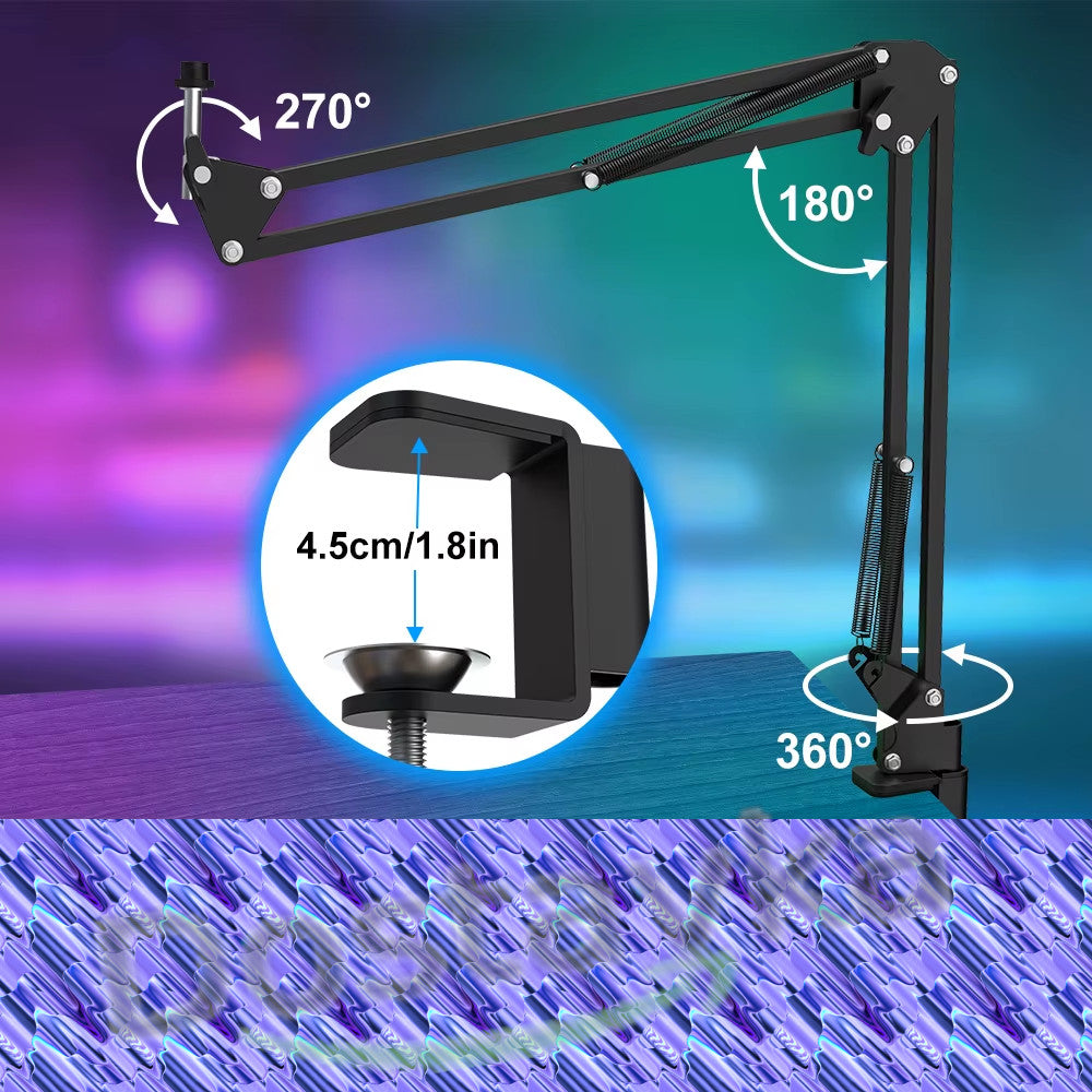 USB ПК Кардиоидный Конденсаторный Микрофон с держателем Для Записи YouTube