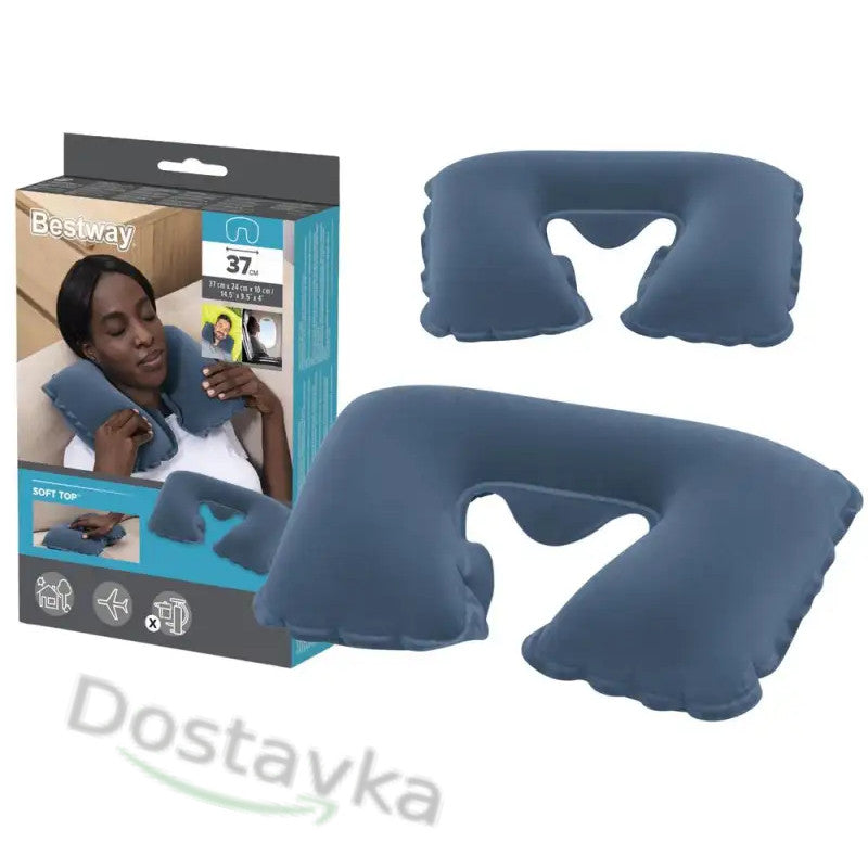 Надувная подушка дорожная BESTWAY Comfort Quest 67006 48х28 см