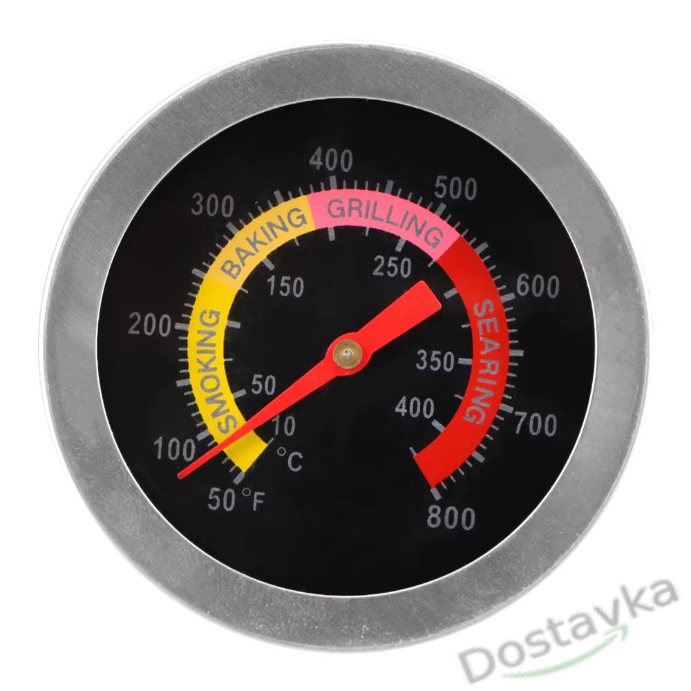 Металлический термометр для духовки, кухни, дома, гриля. коптильни, барбекю, выпечки (датчик 0-400/500℃)