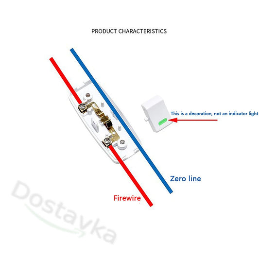 Выключатель для домашней настольной лампы/ торшера (ON/OFF) (2,7*6,2 см)