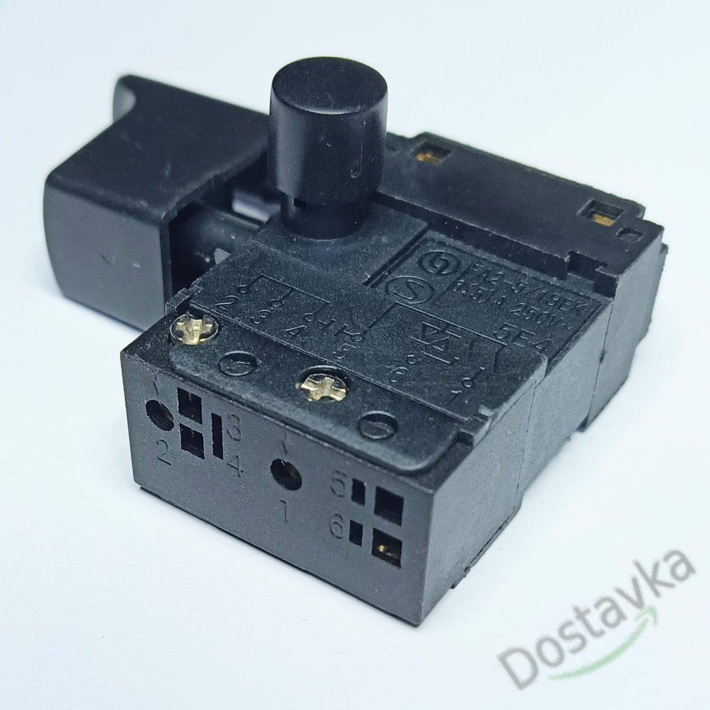 Кнопка FA2-5/1BEK h52 для сетевого шуруповерта дрели Элпром (клавиша 14*23)