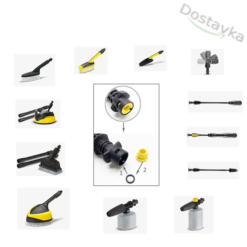 Ремкомплект (Уплотнительные кольца) для насадок автомойки Karcher Lance (2.640-729.0) K2 K3 K4 K5 K6 K7