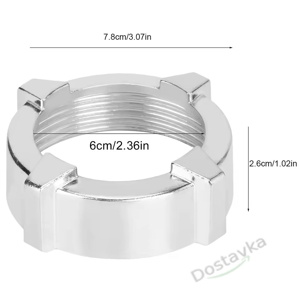 Гайка тубуса шнека мясорубки Орех (d60.5*52 h22 M3)