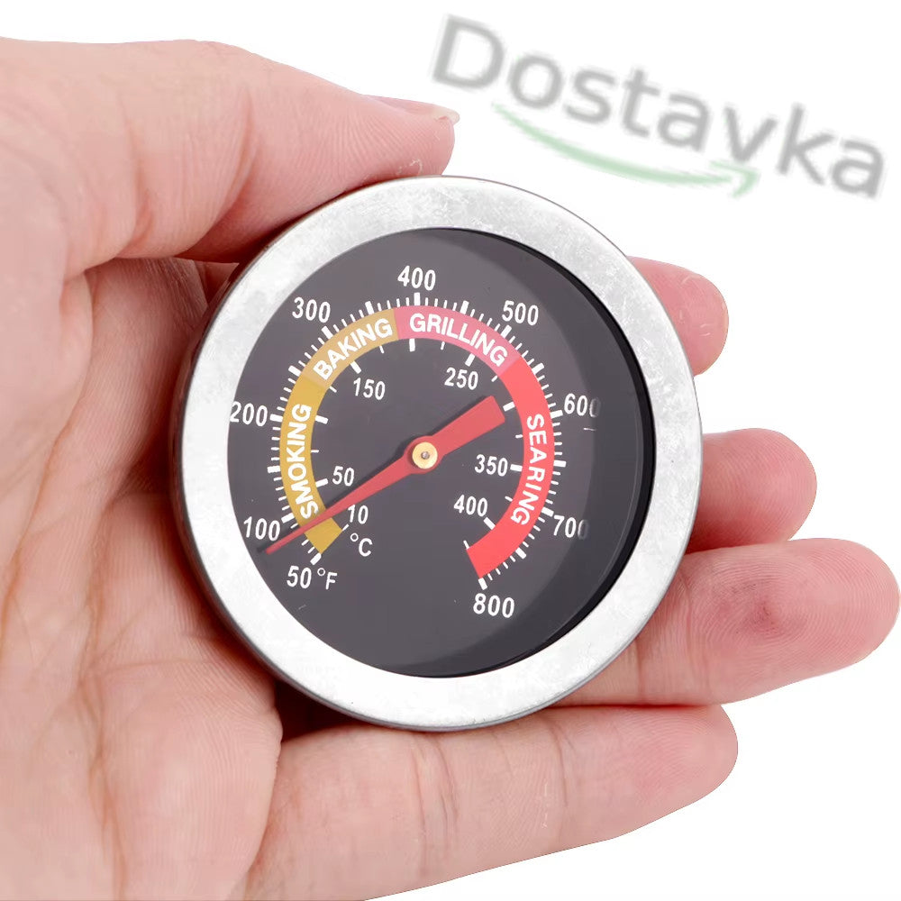Металлический термометр для духовки, кухни, дома, гриля. коптильни, барбекю, выпечки (датчик 0-400/500℃)