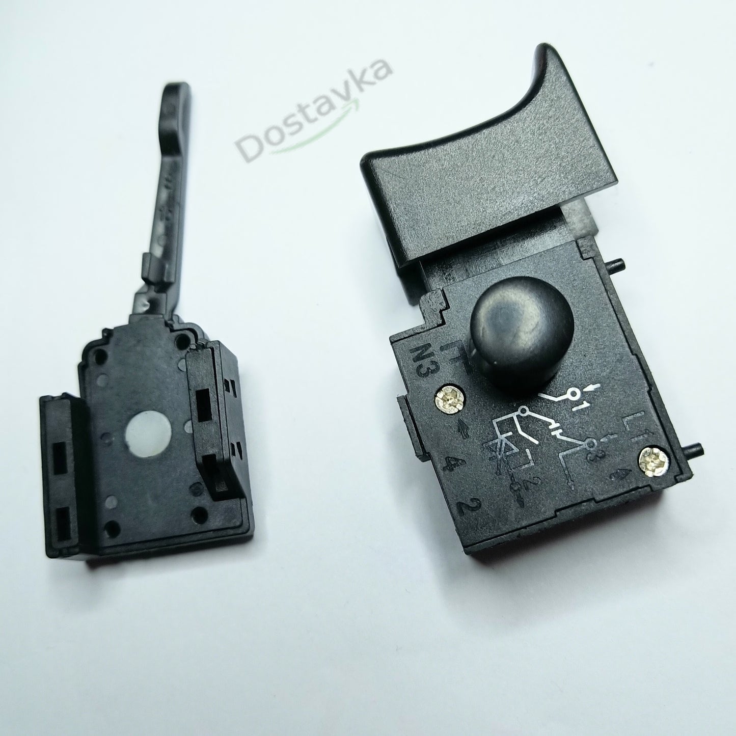 Кнопка-выключатель дрели Raiteli FA2-6/1BEK 6(6)A клавиша 30*22