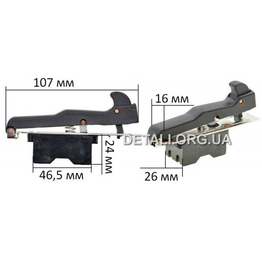 Кнопка для болгарки (УШМ) Makita MT903 / M9001 оригинал 651183-5