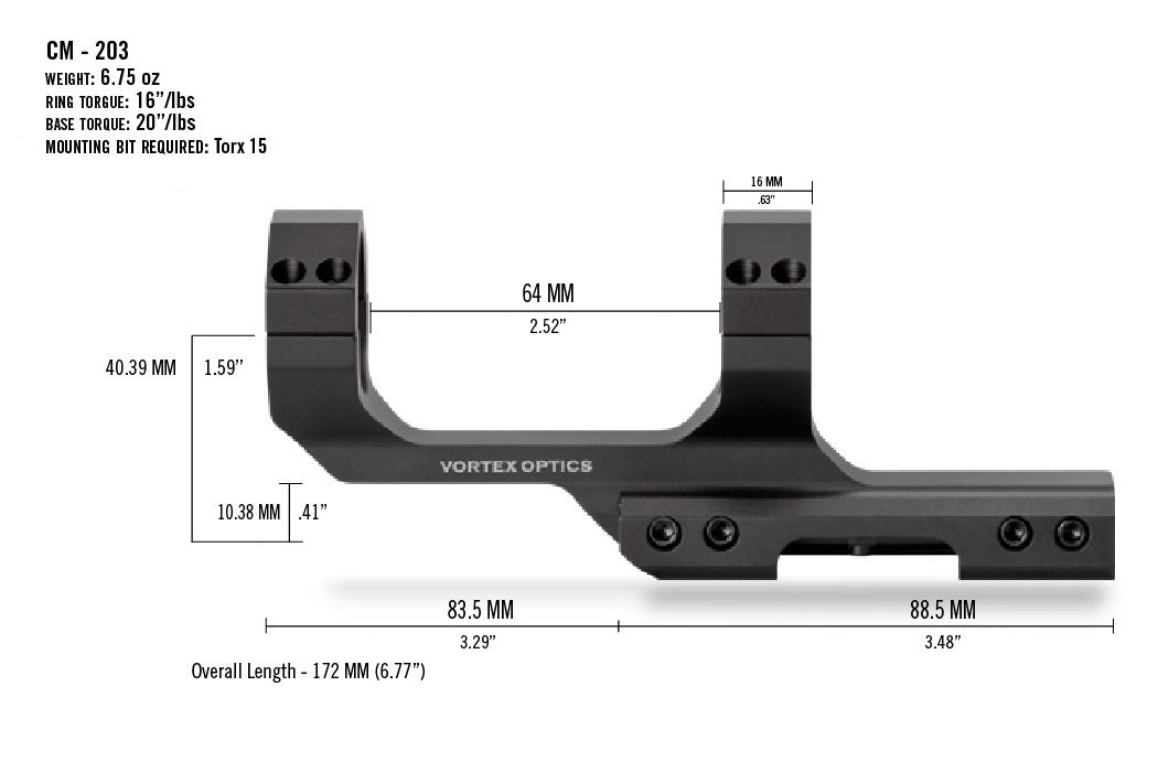 Кріплення Vortex Cantilever Mount 30mm 3" Offset Rings (CM-203)