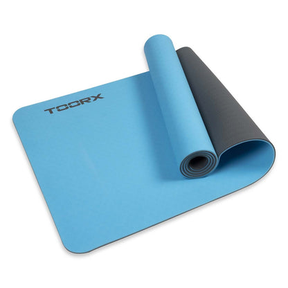 Килимок спортивний Toorx Yoga Professional TPE 183 х 60 х 0,6 см для йоги та фітнесу Azzurro/Antracite (MAT-183)
