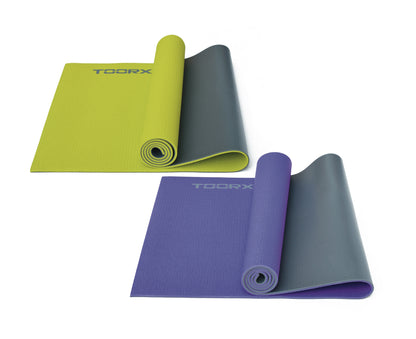 Килимок спортивний Toorx Yoga PVC 173 х 60 х 0,6 см для йоги та фітнесу Verde/Antracite (MAT-176)