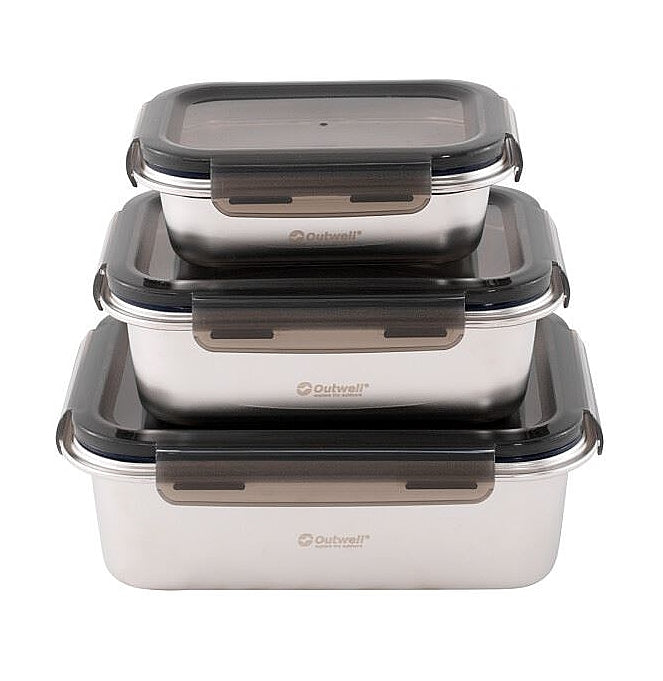 Набір харчових контейнерів із нержавіючої сталі Outwell Camper Food Box Set 3 шт (651210)