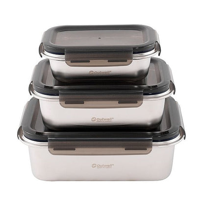 Набір харчових контейнерів із нержавіючої сталі Outwell Camper Food Box Set 3 шт (651210)
