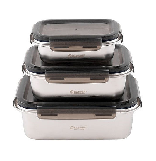 Набір харчових контейнерів із нержавіючої сталі Outwell Camper Food Box Set 3 шт (651210)