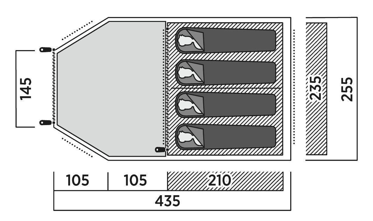 Намет чотиримісний Easy Camp Hidra 4 (120490)
