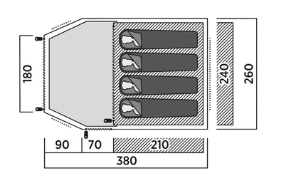 Намет чотиримісний Easy Camp Lomsdal 4 (120480)