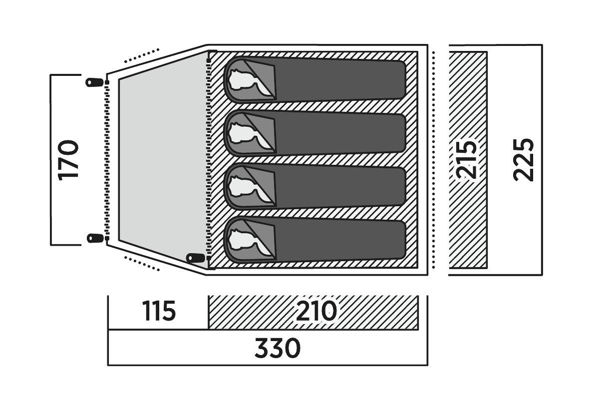Намет чотиримісний Easy Camp Setesdal 4 (120478)