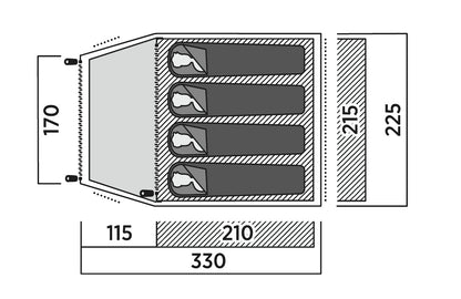 Намет чотиримісний Easy Camp Setesdal 4 (120478)