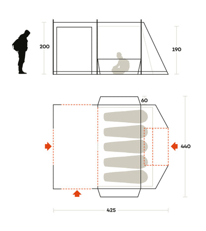 Намет п`ятимісний Ferrino Join 5 Sand (92015QSS)