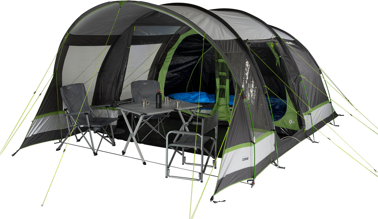 Палатка п'ятимісна High Peak Garda 5.0 Light Grey/Dark Grey/Green (11823)