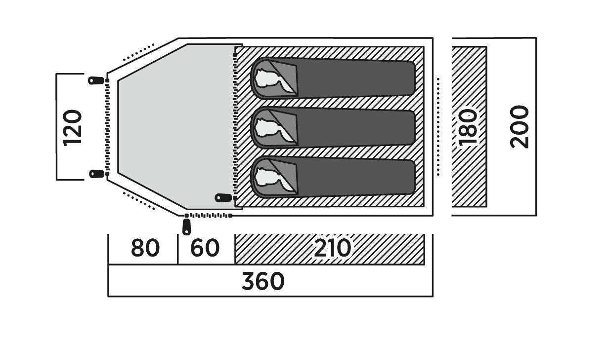 Намет тримісний Easy Camp Lomsdal 3 (120479)