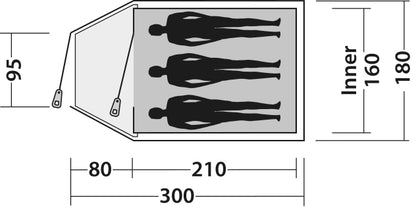 Намет тримісний Easy Camp Quasar 300 Steel Blue (120417)