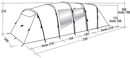 Намет восьмимісний Easy Camp Huntsville Twin 800 Green/Grey (120410)