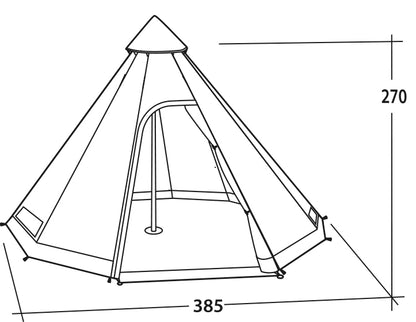 Намет восьмимісний Easy Camp Moonlight Tipi Grey (120381)