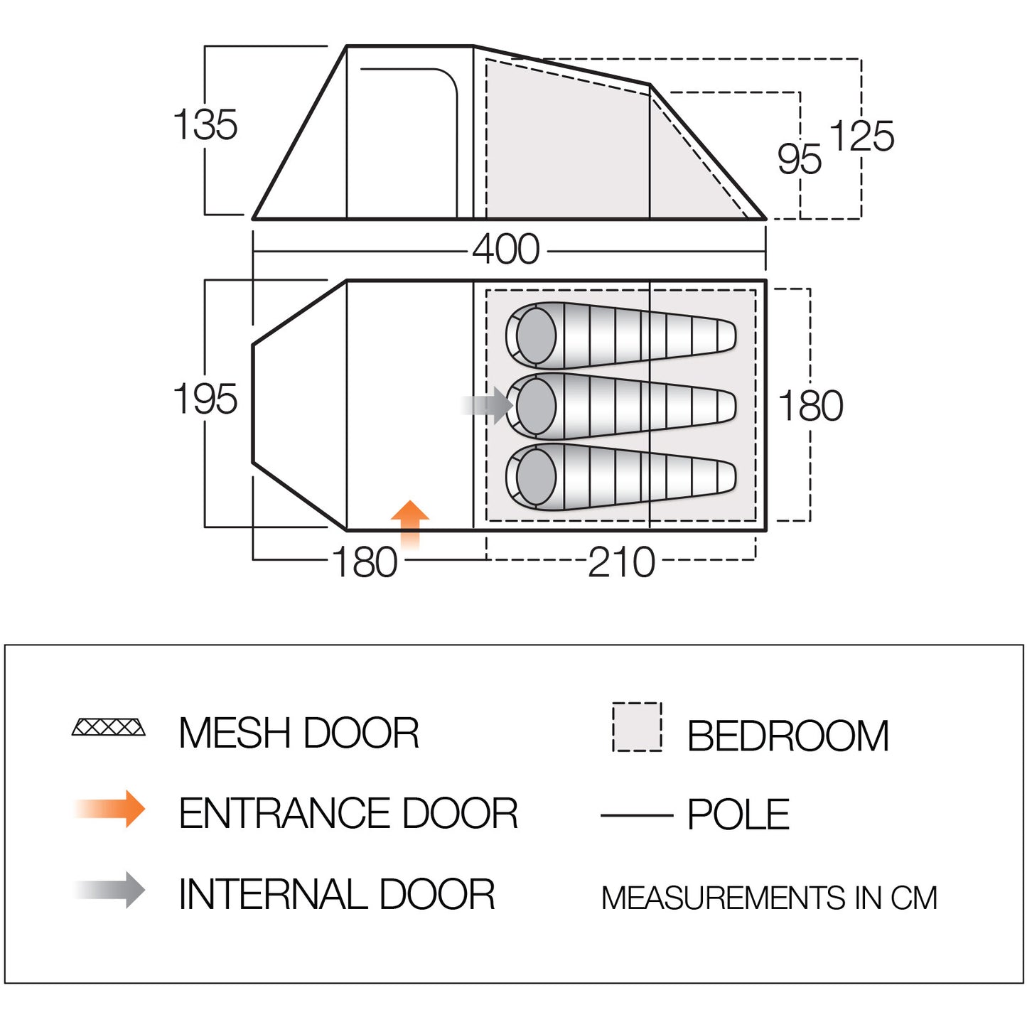 Палатка тримісна Vango Skye 300 Treetops (TERSKYE T15165)