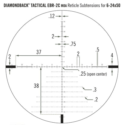 Оптичний приціл Vortex Diamondback Tactical FFP 6-24x50 EBR-2C MOA (DBK-10028)