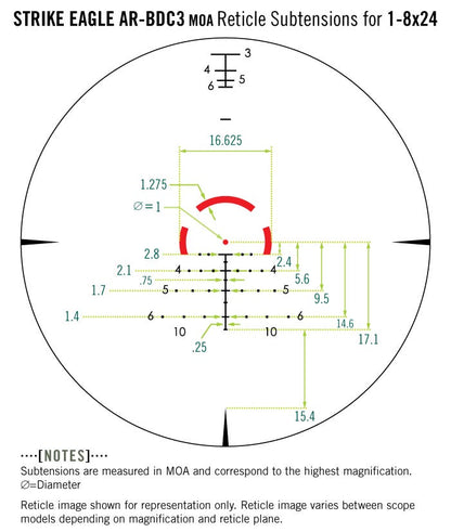 Приціл оптичний Vortex Strike Eagle 1-8x24 (AR-BDC3 IR) (SE-1824-2)