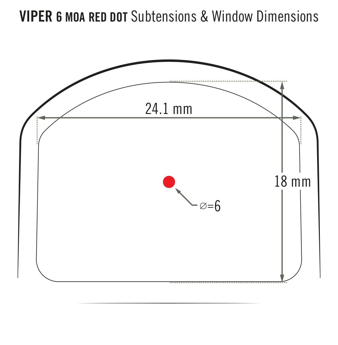 Приціл коліматорний Vortex Viper Red Dot 6 MOA (VRD-6)