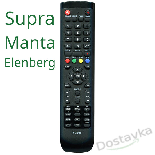 Пульт Y-72C3 для телевизора Supra, Manta, Elenberg