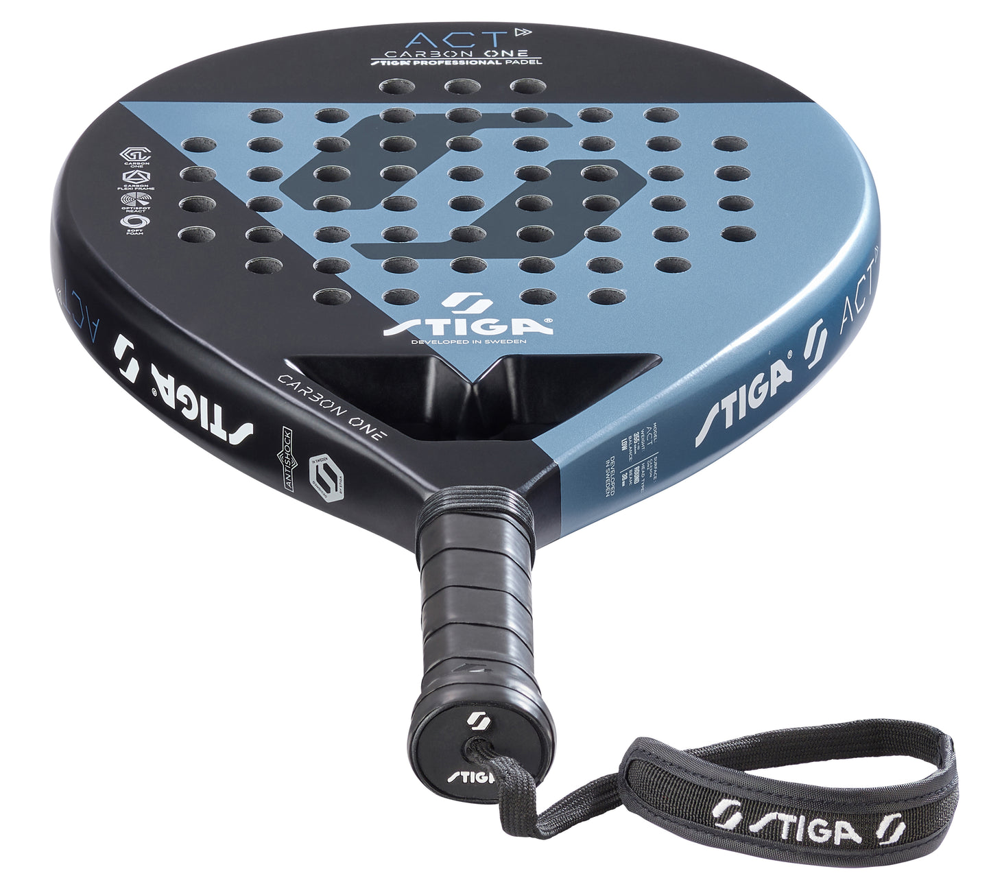 Ракетка для падел тенісу Stiga Racket ACT Black/Blue (2202-0916-01)