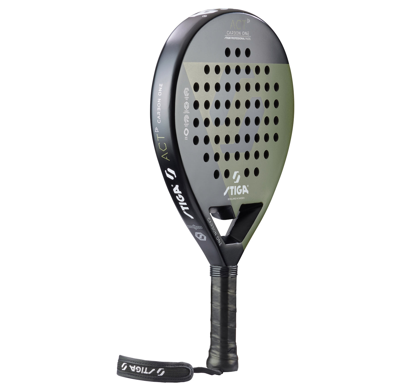 Ракетка для падел тенісу Stiga Racket ACT Black/Olive Green (2202-0919-01)