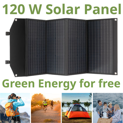 Портативний зарядний пристрій солнечна панель Bresser Mobile Solar Charger 120 Watt USB DC (3810070)