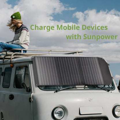 Портативний зарядний пристрій солнечна панель Bresser Mobile Solar Charger 120 Watt USB DC (3810070)