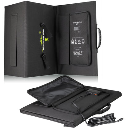 Портативний зарядний пристрій солнечна панель Bresser Mobile Solar Charger 120 Watt USB DC (3810070)
