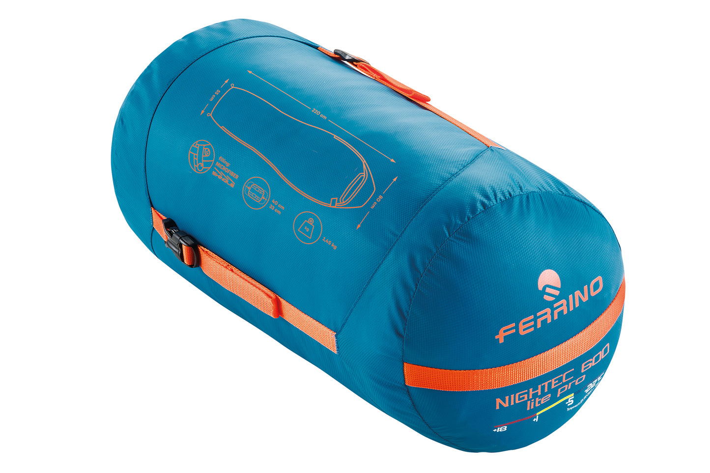 Спальний мішок Ferrino Nightec Lite Pro 600 L/-5°C Blue/Grey Left (86309HBG)