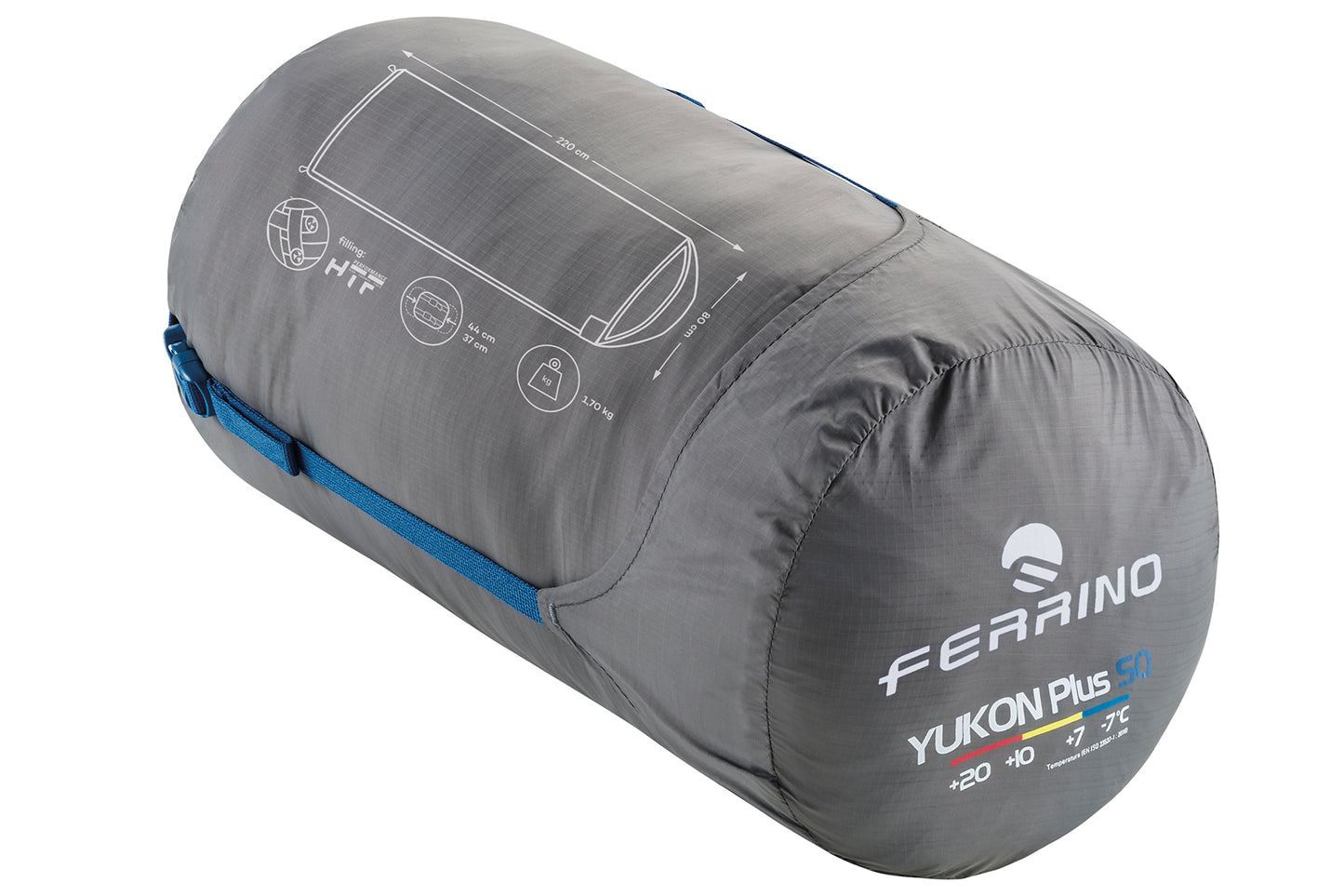 Спальний мішок Ferrino Yukon Plus SQ/+7°C Blue Left (86358NBBS)