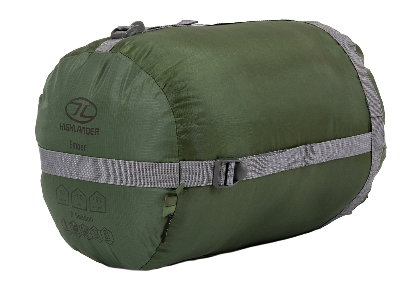 Спальний мішок Highlander Phoenix Ember 250/-3°C Olive Green Left (SB243-OG)