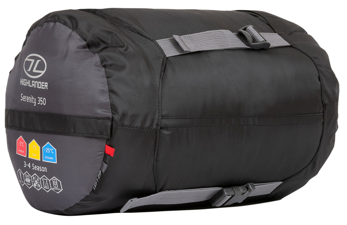 Спальний мішок Highlander Serenity 350/-7°C Charcoal Left (SB186-CH)