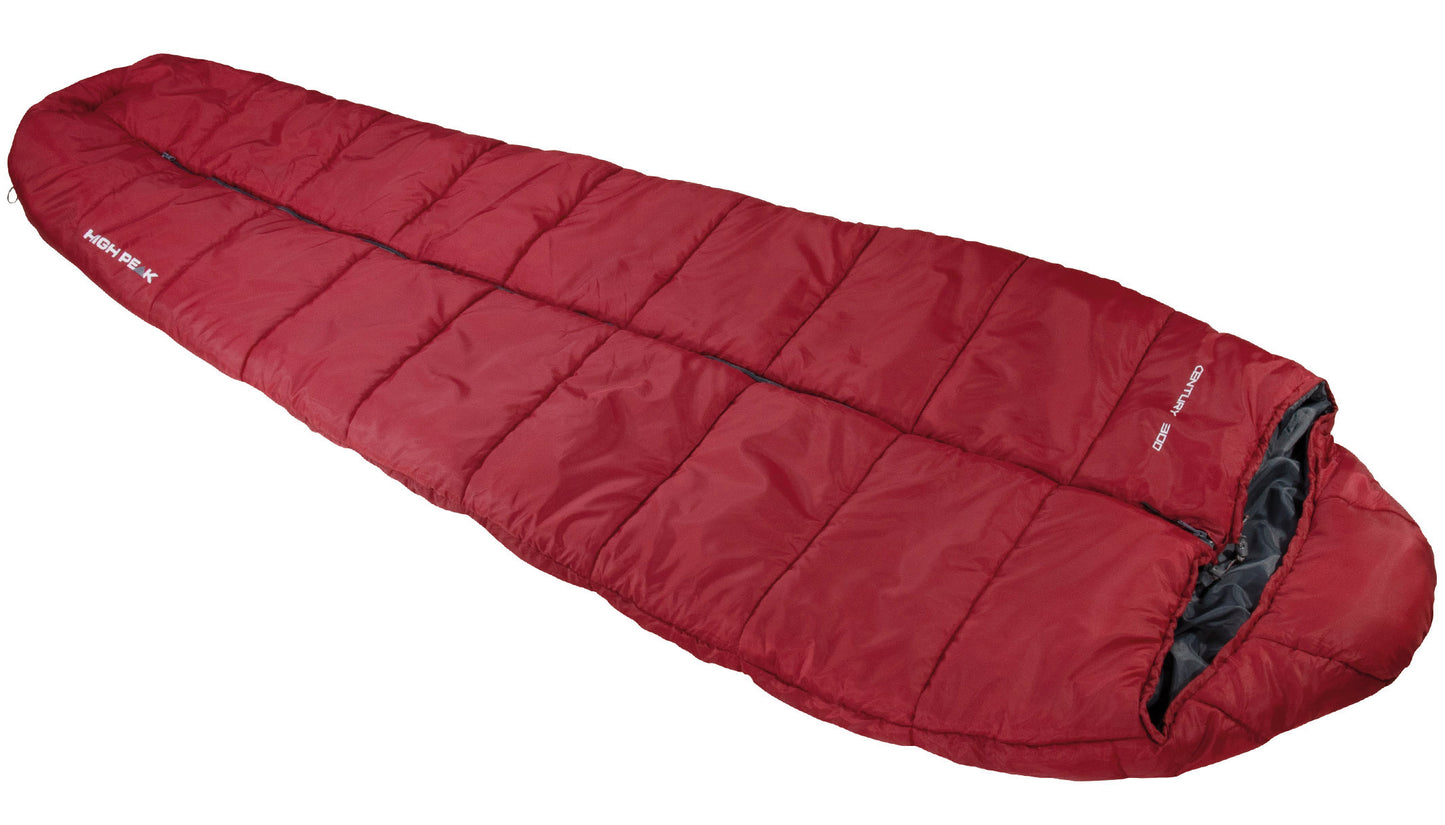 Спальний мішок High Peak Century 300/+2°C Dark Red/Grey Center (23227)