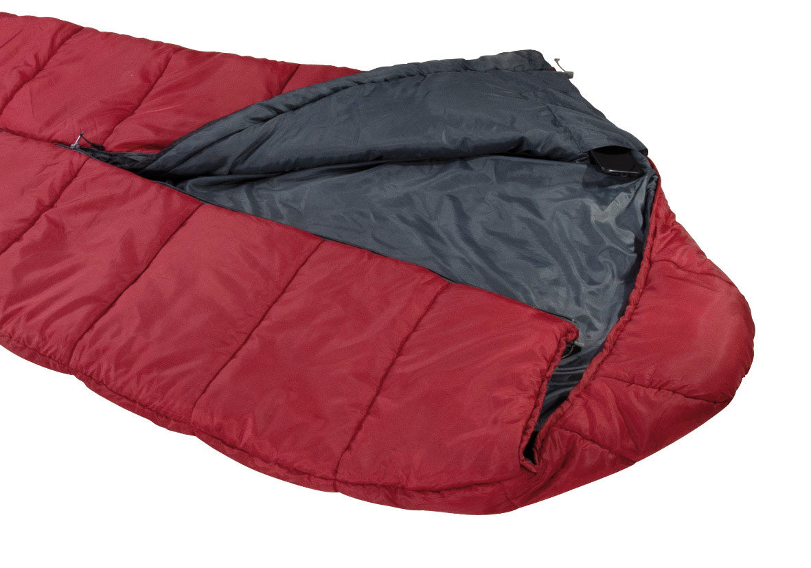 Спальний мішок High Peak Century 300/+2°C Dark Red/Grey Center (23227)