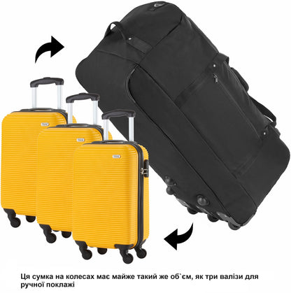 Сумка дорожня на колесах TravelZ Wheelbag 100 Liter Black (603091)