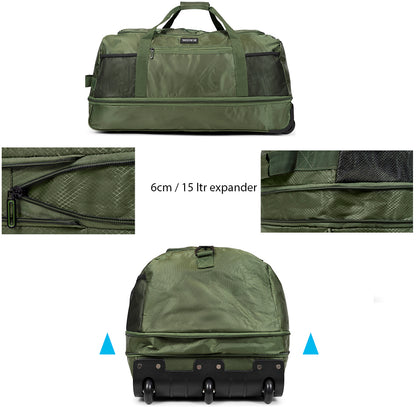 Сумка дорожня на колесах TravelZ Wheelbag Doubleloader foldable green (603097)