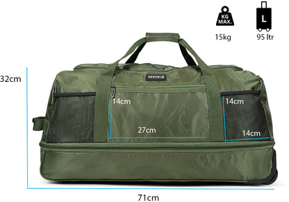 Сумка дорожня на колесах TravelZ Wheelbag Doubleloader foldable green (603097)