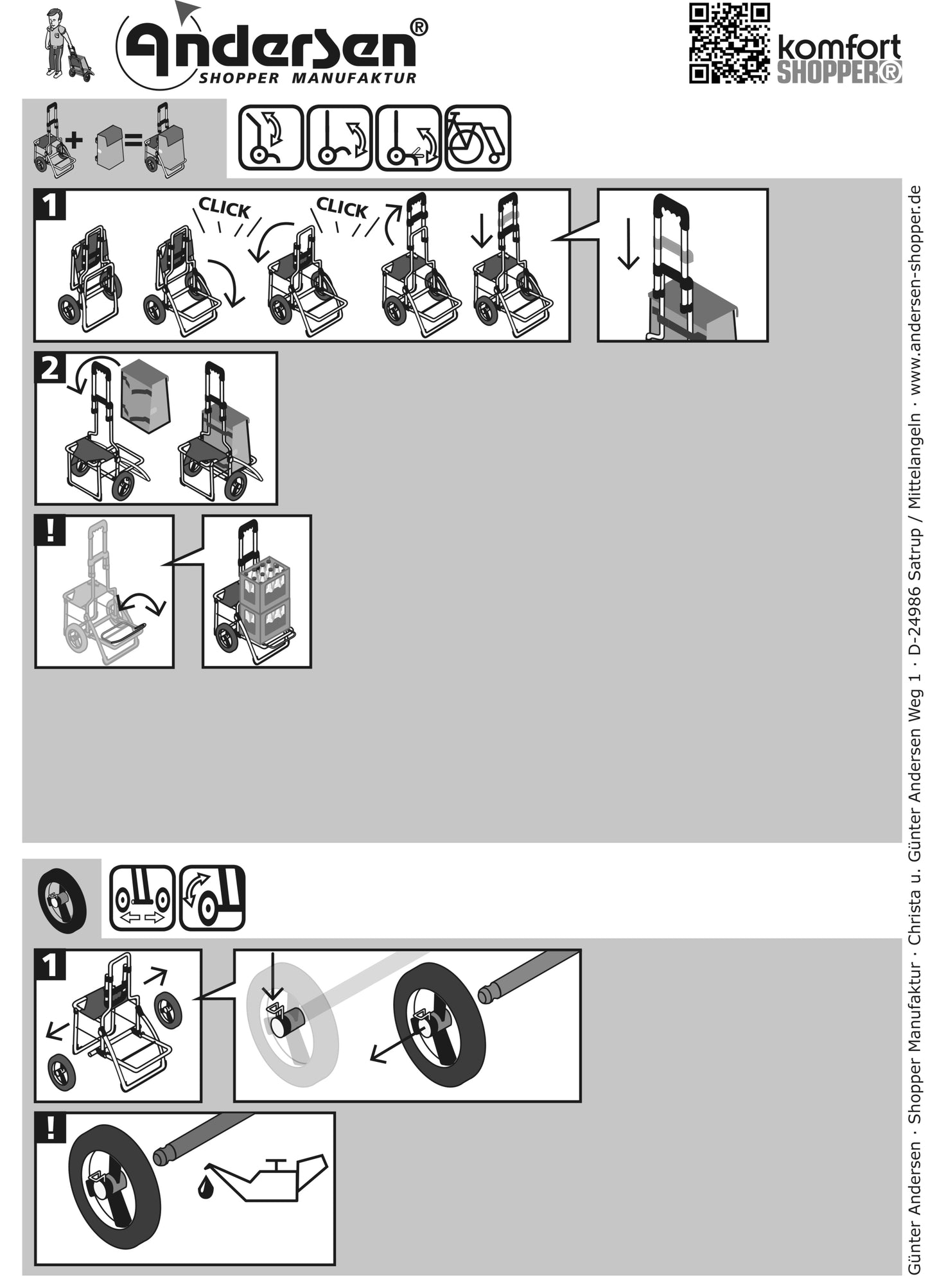 Сумка-візок Andersen Komfort Shopper Ivar Anthracite (198-173-80)